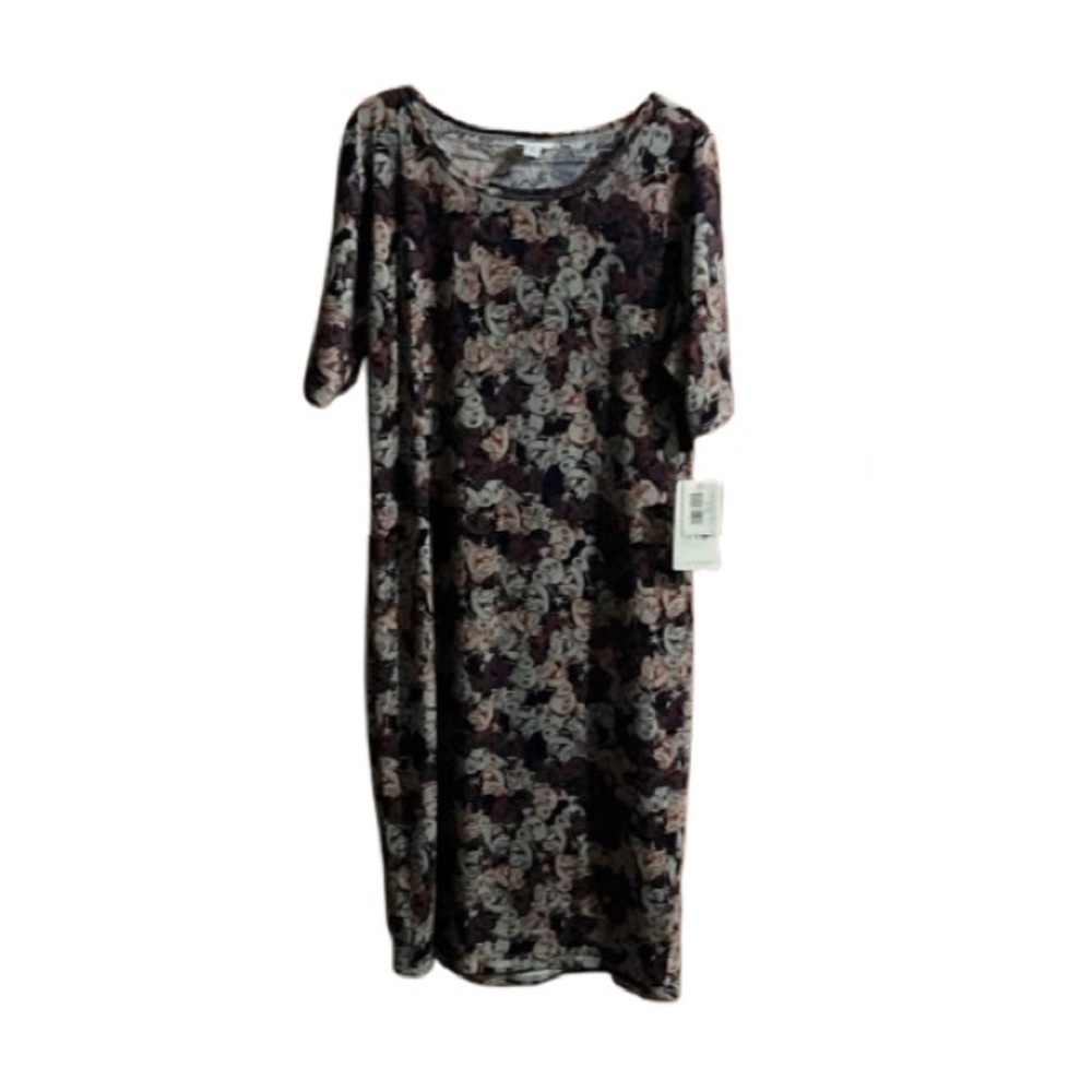 #37 LuLaRoe Disney Julia gray purple black Olaf